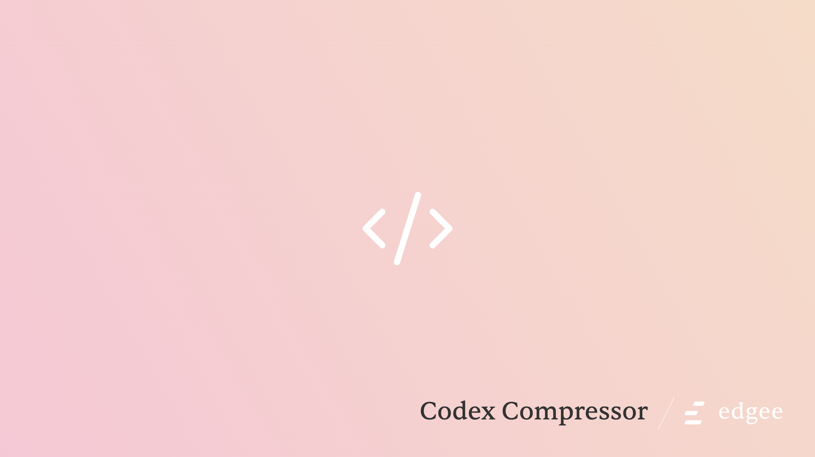 Edgee now compresses OpenAI Codex, and every session tells its own ...